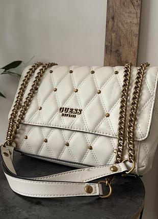 Крос-боді жіноча guess молочна