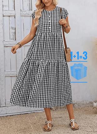 Сукня в клітинку shein l