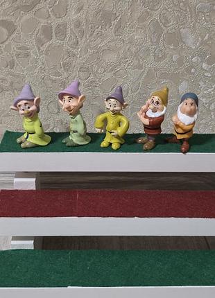 Винтажные коллекционные фигурки гномы disney mattel 1993