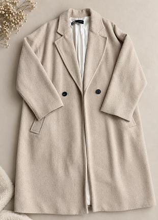 Пальто жіноче zara бежеве