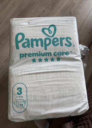 Підгузки pampers premium care 3 (6-10 кг) 72 шт.