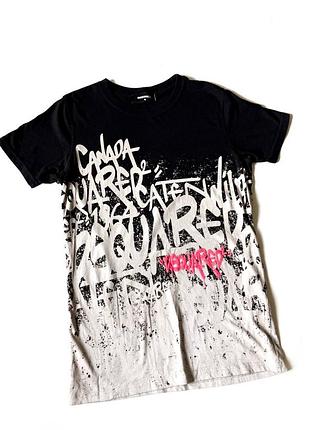 Мужская хлопковая футболка dsquared2 grafitti