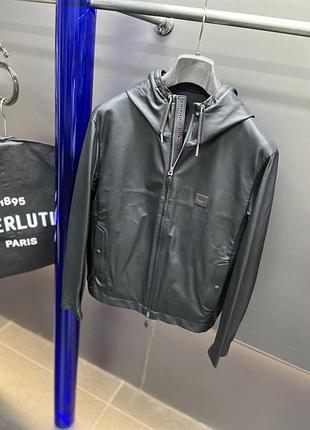 Кожаная ветровка куртка berluti