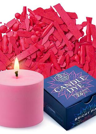 Барвник світло-рожевий для виготовлення свічок пластівці candle shop 57 грамм