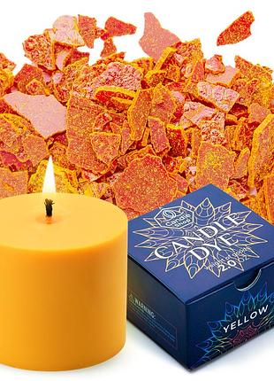 Краситель жовтый для изготовления свечей хлопья candle shop 57 грамм