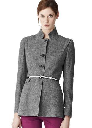 Стильный брендовый удлиненный блейзер с шерстью reiss m