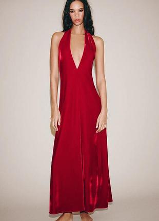 Сукня жіноча червона оксамитова zara new
