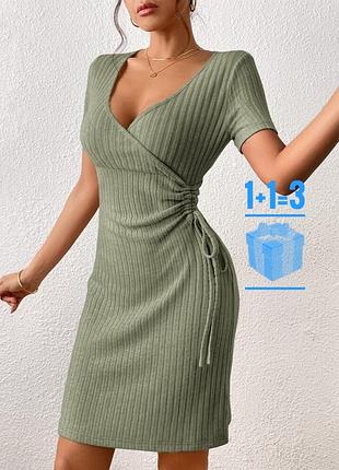 Сукня в мʼякий рубрик shein l