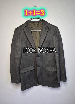 шерстяной мужской пиджак c&amp;a canda (100% lambswool) / твидовый пиджак в елку