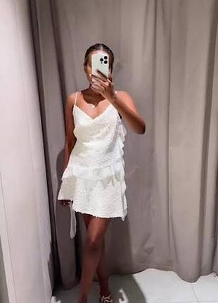 Мінісукня zara з рюшами та люрексом