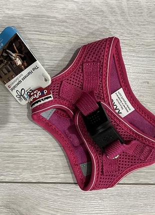 Нова анатомічна шлейка-жилет curli vest harness d-ring buckle fuchsia, розмір 3xs
