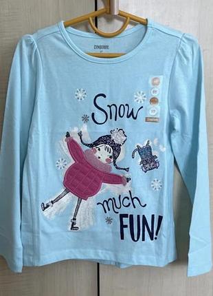Реглан для дівчинки gymboree блакитний бавовна 5т 2