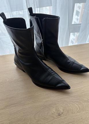 Шкіряні черевики massimo dutti limited edition, розмір 37