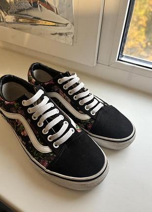 Кеди vans з квітковим принтом