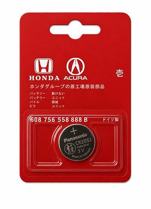 Оригинальная батарейка honda acura cr2032 3v panasonic для ключа авто, код 608 756 558 888 b