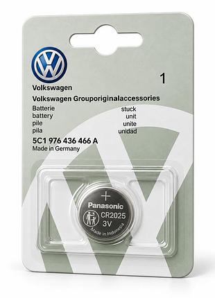 Оригинальная батарейка volkswagen cr2025 3v panasonic для ключа авто, код 5c1 976 436 466 a