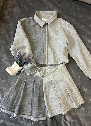 Повсякденний костюм для дівчинки zara, сірий