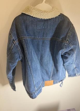 Куртка для дівчинки zara джинсова утеплена 4
