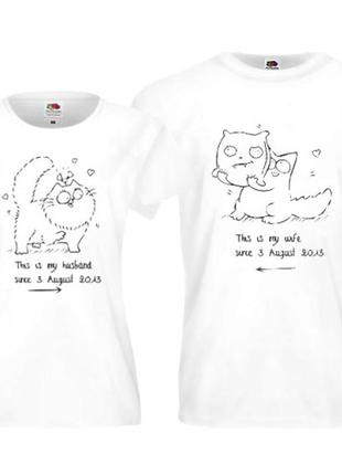 Парные футболки с принтом "коты саймона" push it