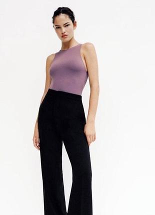 Бузкове боді zara з вирізом халтер