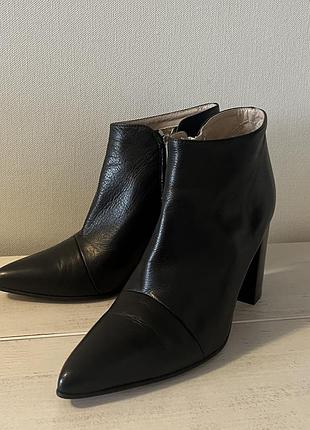 Черевики жіночі zara шкіряні демісезонні чорні 37 розмір