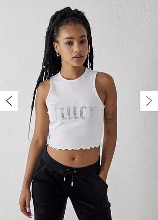 Майка жіноча juicy couture біла зі стразами
