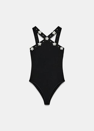Боді zara з квітковим візерунком