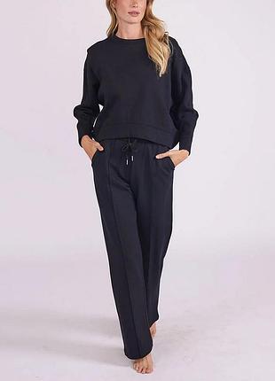 Спортивний костюм cyberjammies lounge 5786-5790 зі світшота та широких штанів xl чорний (5051877688209)