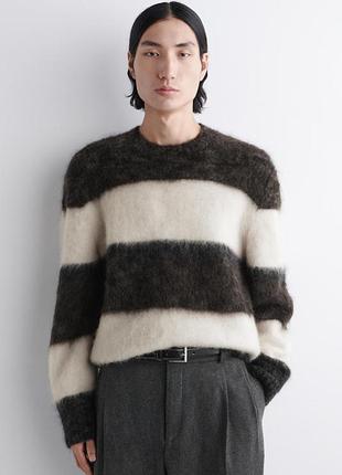 Джемпер мужской cos colour-block mohair crew-neck jumper