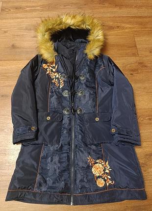 Жіноча парка joe browns з вишивкою та жакардом, розмір xl/xxl