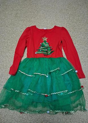 Новогоднее платье, платье на 7-8 лет