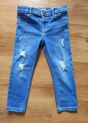 Джинси для дівчинки river island 2 3 роки 92 см