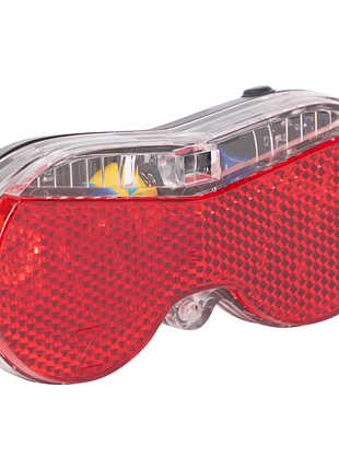 Задний велосипедный фонарь walfort reflector rear light — 3 led, красный, с катафотом