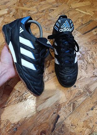 Оригинальные винтажные кожаные бутсы сороконожки adidas