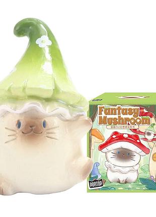 Колекційна фігурка poptop fantasy mushroom грибний котик "махаючий гриб" 1 шт. зелений
