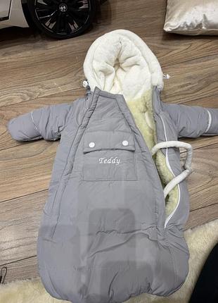 Зимовий комбінезон для немовлят teddy сірий