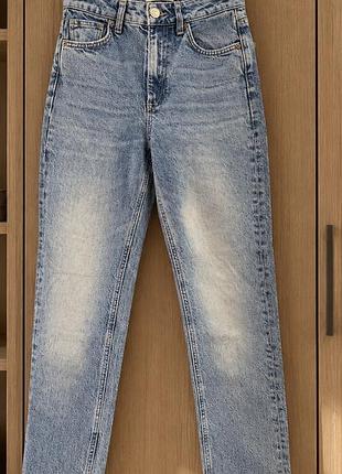 Джинси жіночі zara straight блакитні
