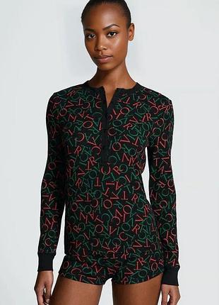 Женская пижама термо виктория сикрет victoria's secret thermal short pajama set - м - оригинал