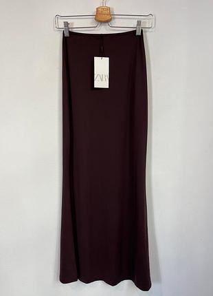 Новая атласная юбка zara