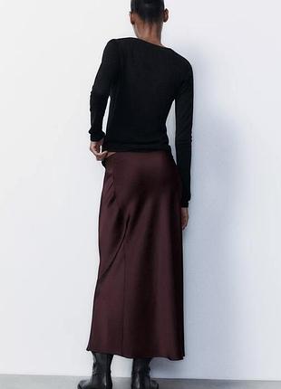 Нова атласна спідниця zara 2