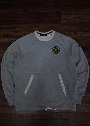 Світшот under armour project rock heavyweight terry сірий