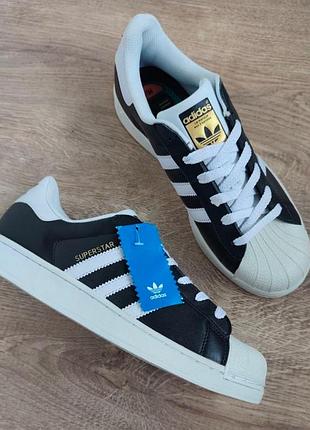 Кросівки adidas superstar чорні з білим, розмір 43 27 27.5-28