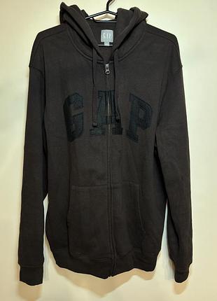 Кофта чоловіча gap на змійці з капюшоном m коричнева