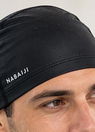 Шапочка для плавания nabaiji силиконовая черная one size