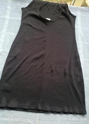 Коротка чорна сукня в рубчик hm m 3