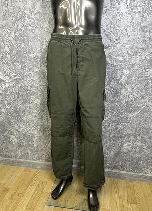 Denim co. relaxed fit штаны карго 2xl размер хаки