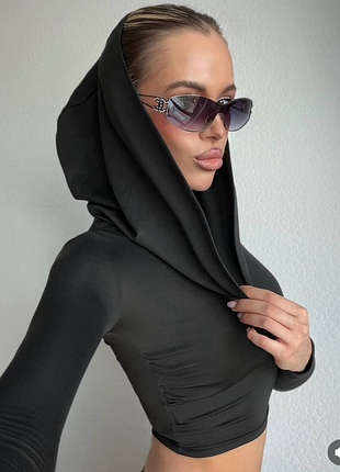 Топ лонгслив y2k dollskill с капюшоном 3