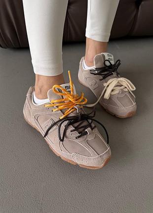 😍 женские кроссовки new balance 530 x miu miu | sand / orange premium (4)