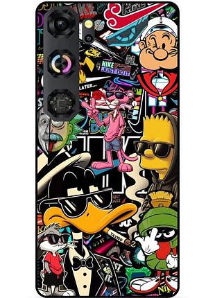 Чехол силиконовый бампер для zte nubia neo 5 gt 5g daffy duck bart simpson