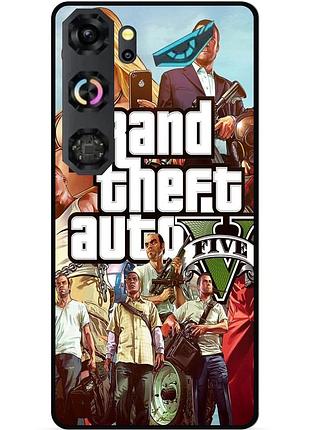 Чехол силиконовый бампер для zte nubia neo 5 gt 5g с рисунком гта gta